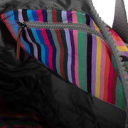 Roka Canfield B Medium Sustainable Canvas Striped Backpack - Multi-colour