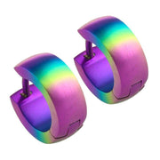 Ti2 Titanium D Shape Hoop Cuff Earrings - Multi-colour