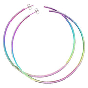 Ti2 Titanium Extra Large Hoop Earrings - Rainbow